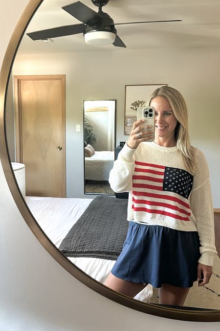 Fourth of July Outfit
American flag sweater | skirt | summer  | vacation

#LTKSaleAlert #LTKxNSale #LTKSummerSales