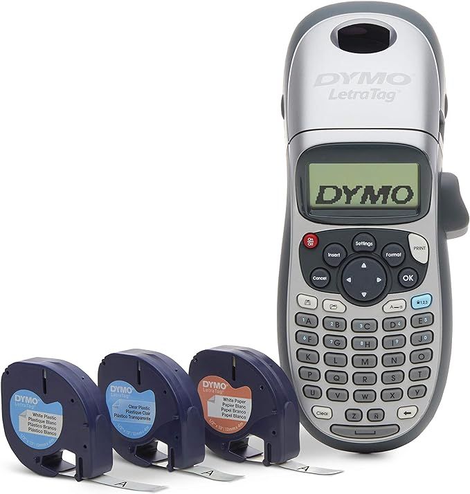 DYMO Label Maker with 3 Bonus Labeling Tapes | LetraTag 100H Handheld Label Maker & LT Label Tape... | Amazon (US)
