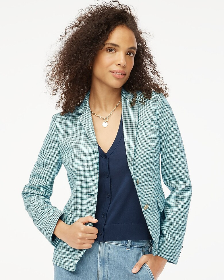 Herringbone wool-blend schoolboy blazer | J.Crew Factory
