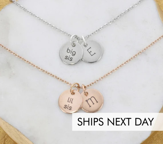 Sister Gift Big Sister Sister Necklace Tiny Sister Necklace - Etsy | Etsy (US)