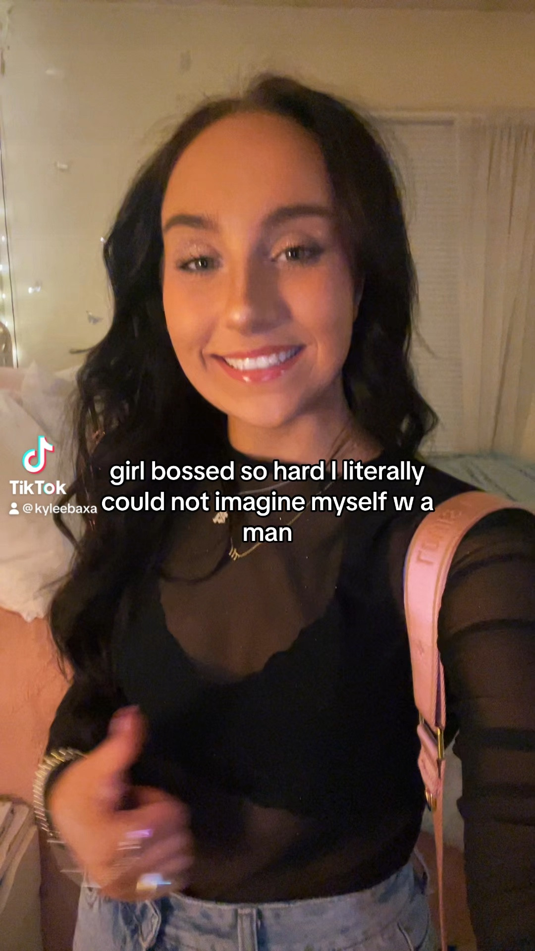 I like myself way too much🤍sheer top, bralette, mesh top

#LTKstyletip #LTKparties