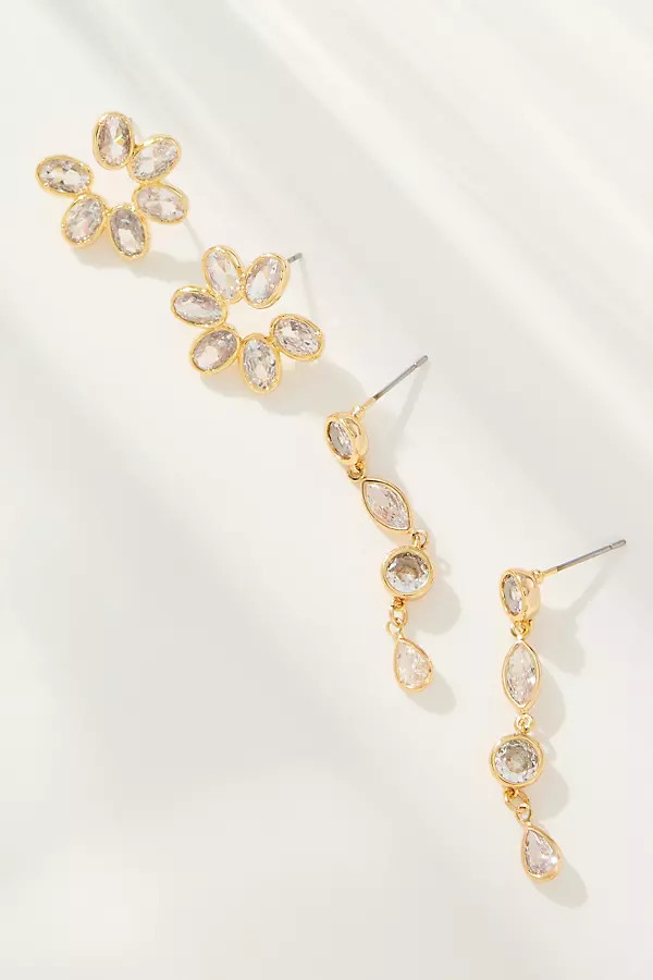 Crystal Fete Earrings, Set of 2 | Anthropologie (US)