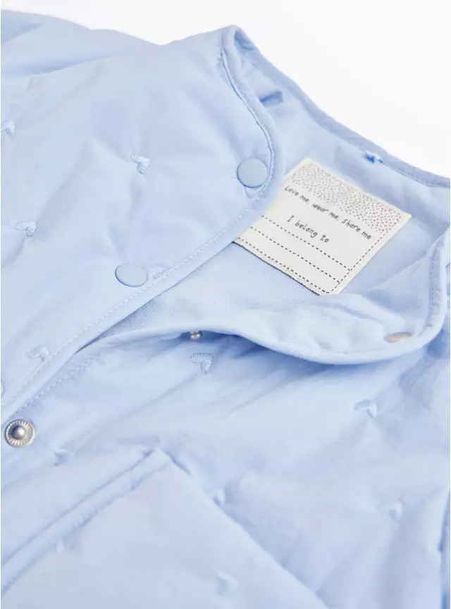 Blue Heart Pattern Quilted Jacket Up to 3 mths | Tu Clothing