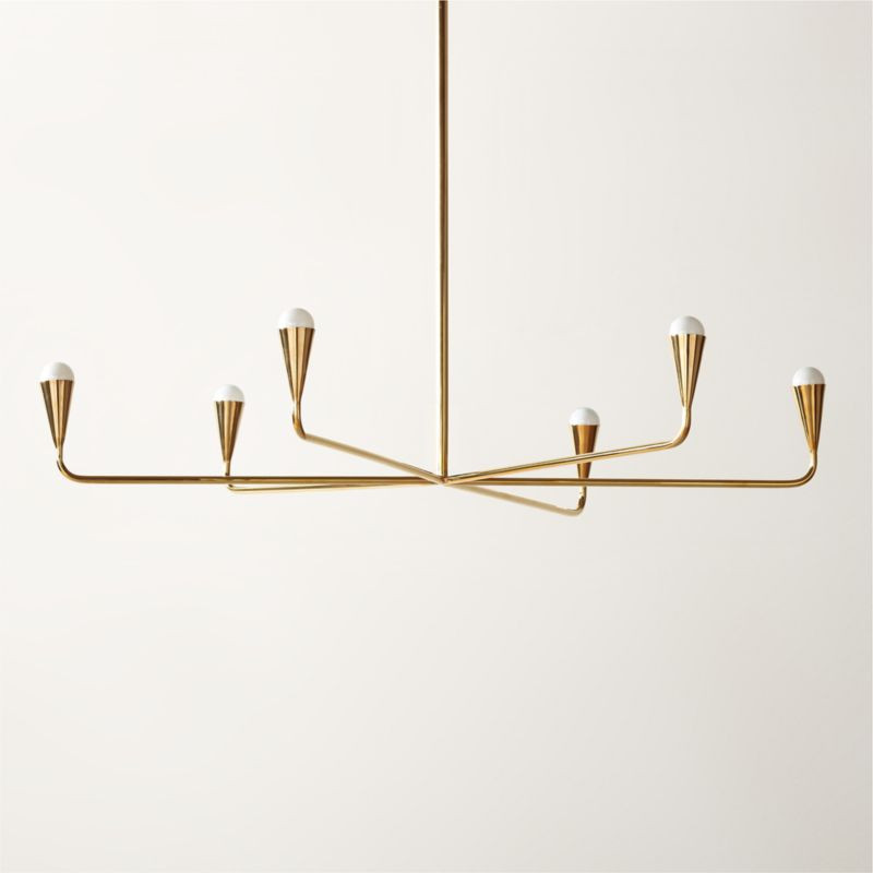 Meldon Modern Polished Brass Chandelier | CB2 | CB2