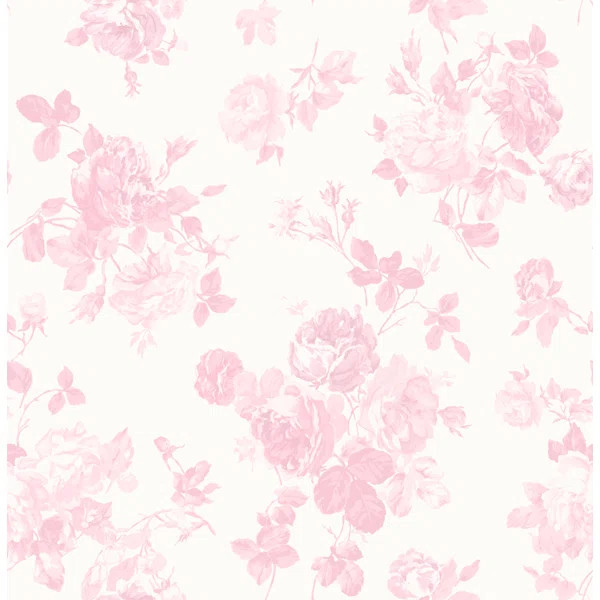 Everblooming Rosettes Bouquets 33' L x 20.5'' W Wallpaper Roll | Wayfair North America