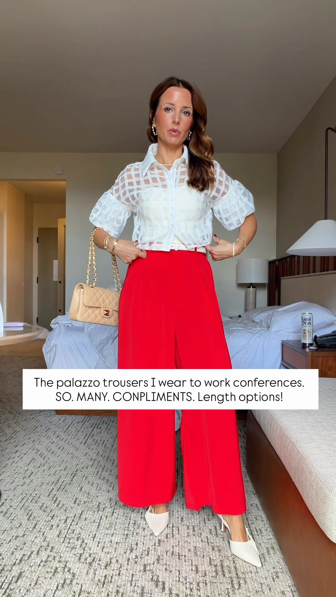 I’m picky and have expensive taste! Here’s what I’d buy from Amazon sale! These Amazon palazzo trousers are so chic! I wear XS short. I always wear these to work conference! Work outfits. Business casual. Amazon workwear.