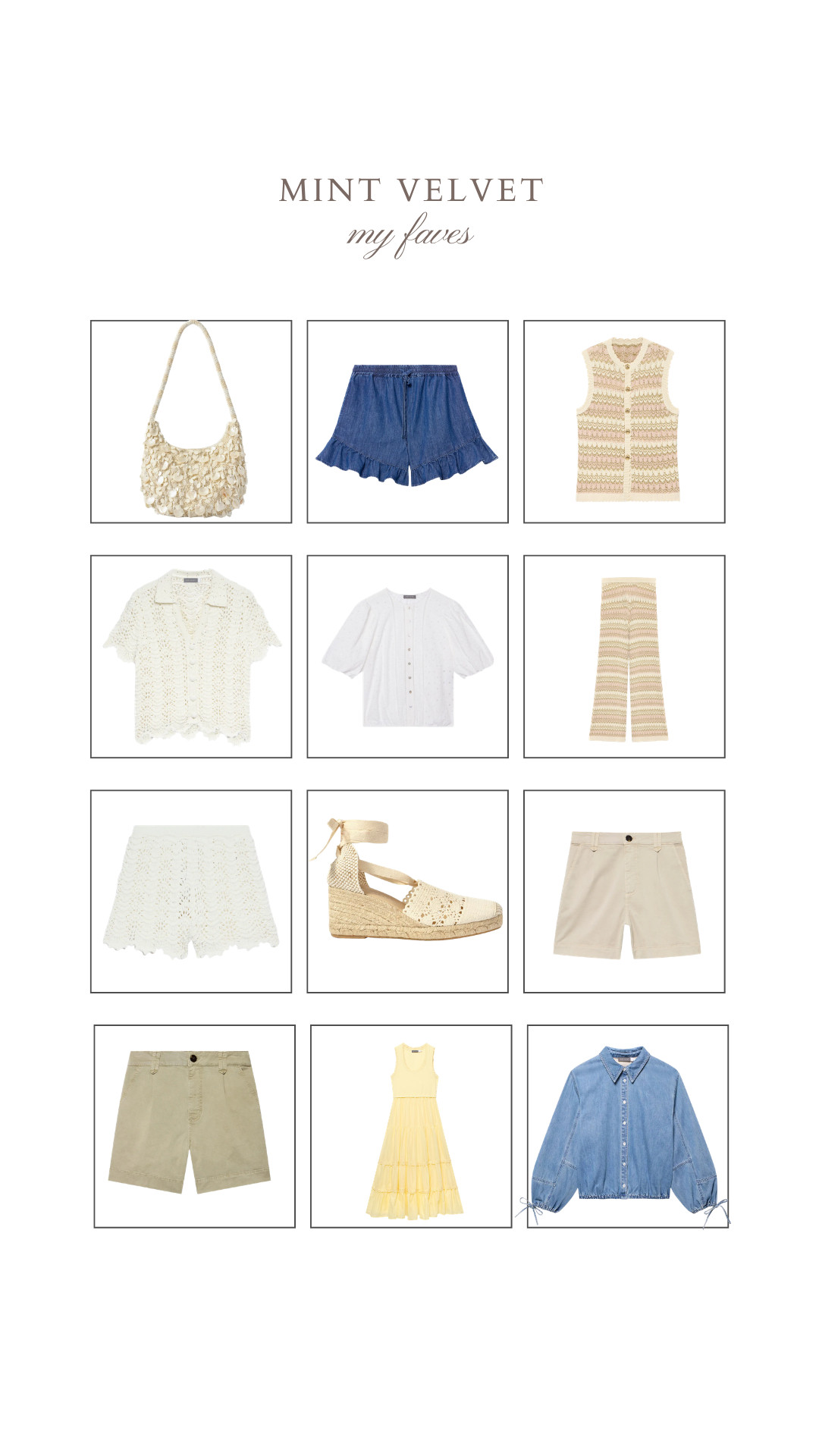 Mint Velvet Favs! 

skirt l dress l shorts l bag l shoes 

 