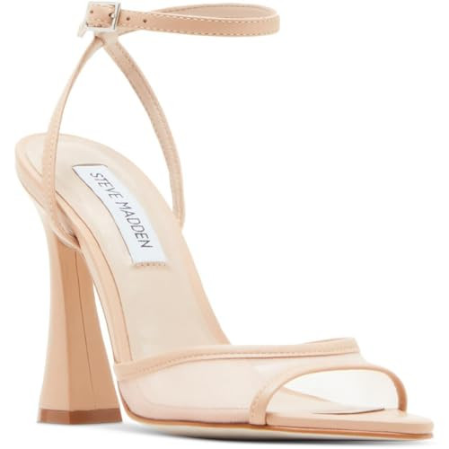 Steve Madden Women's Beki Heeled Sandal, Natural, 8.5 | Amazon (US)
