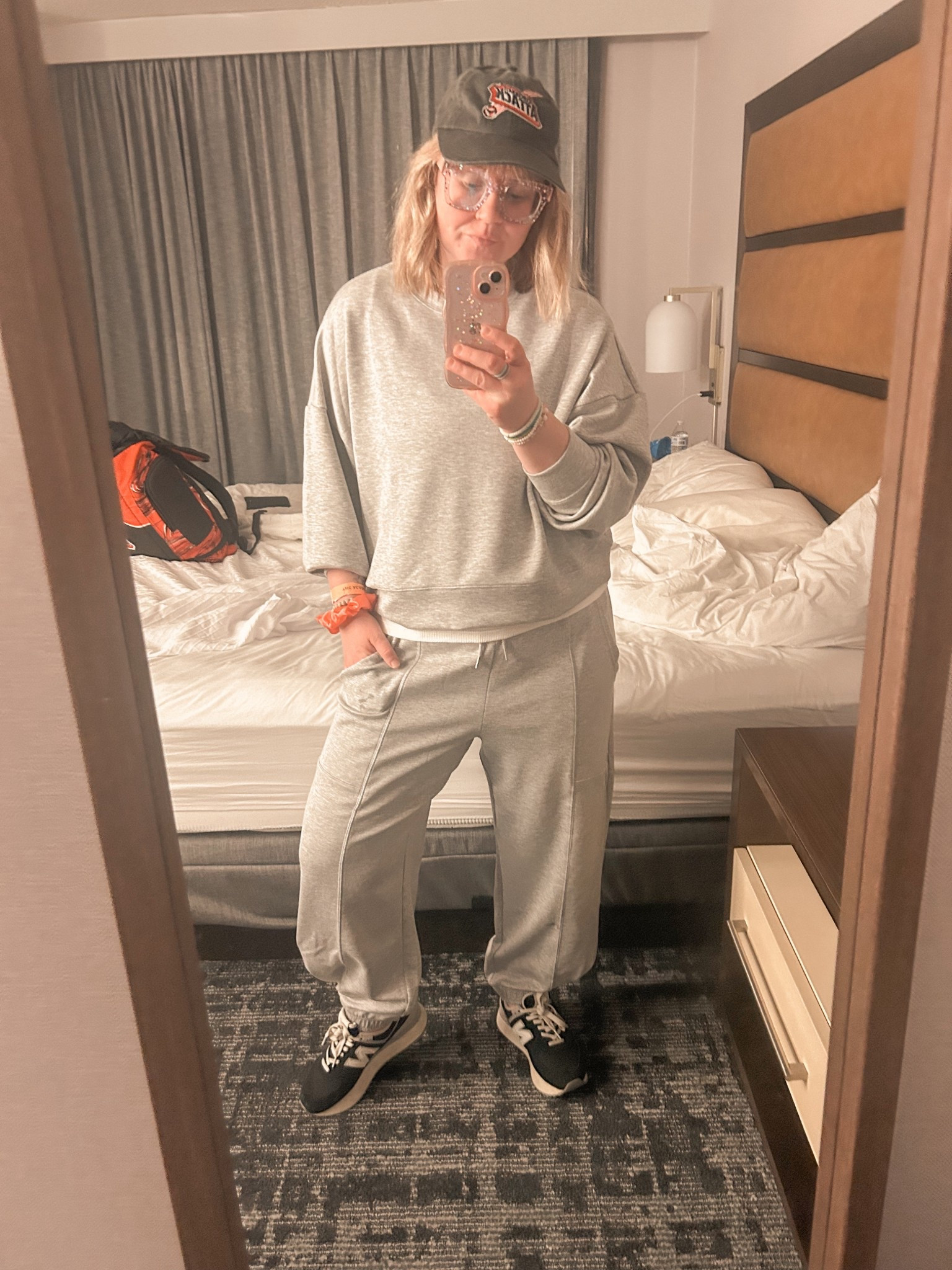 Wore my favorite scoop set and it was perfect for a busy volleyball weekend! Sized up in a large sweatshirt and Medium pants! 

#LTKActive