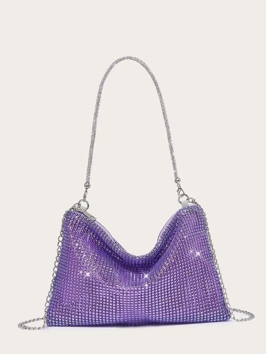 Rhinestone Decor Chain Baguette Bag SKU: sg2204289949489323(500+ Reviews)$7.97$9.20-13%AddThis Sh... | SHEIN