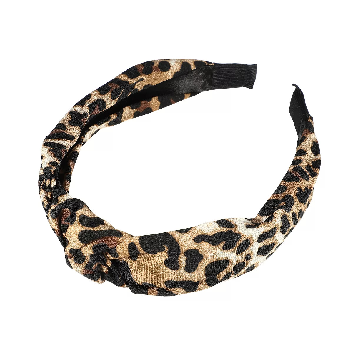 Unique Bargains Women's Leopard Pattern Knotted Headband 1 Pc Brown | Target