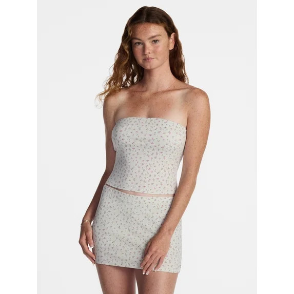 No Boundaries Sleepwear Tube Top and Skort Set from our Cloud Core Collection, 2 Piece, Women’s... | Walmart (US)