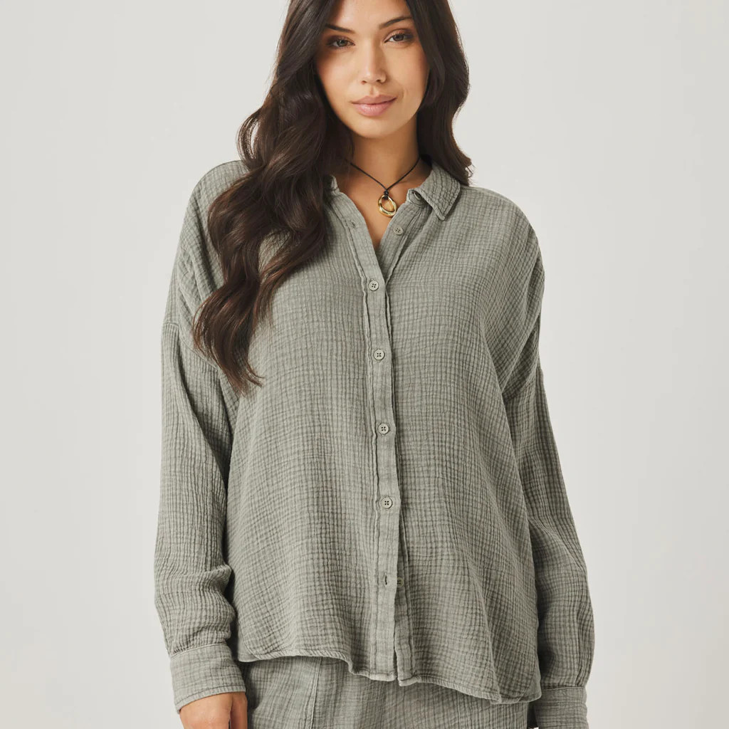 Ava Gauze Button Down | Splendid