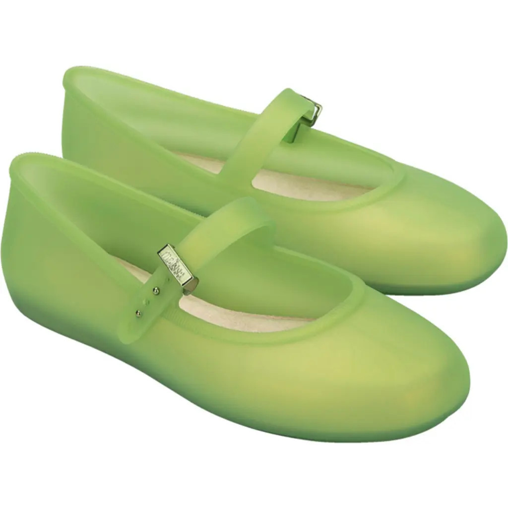 Melissa Soft Ballerina Flat in Green/Green at Nordstrom Rack, Size 5 | Nordstrom Rack