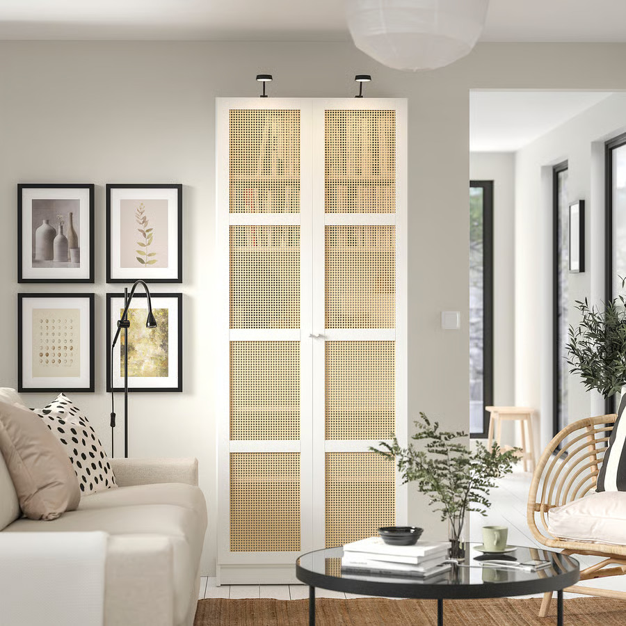 BILLY / HÖGADAL Bookcase with doors, white, 31 1/2x11 3/4x79 1/2 " | IKEA US