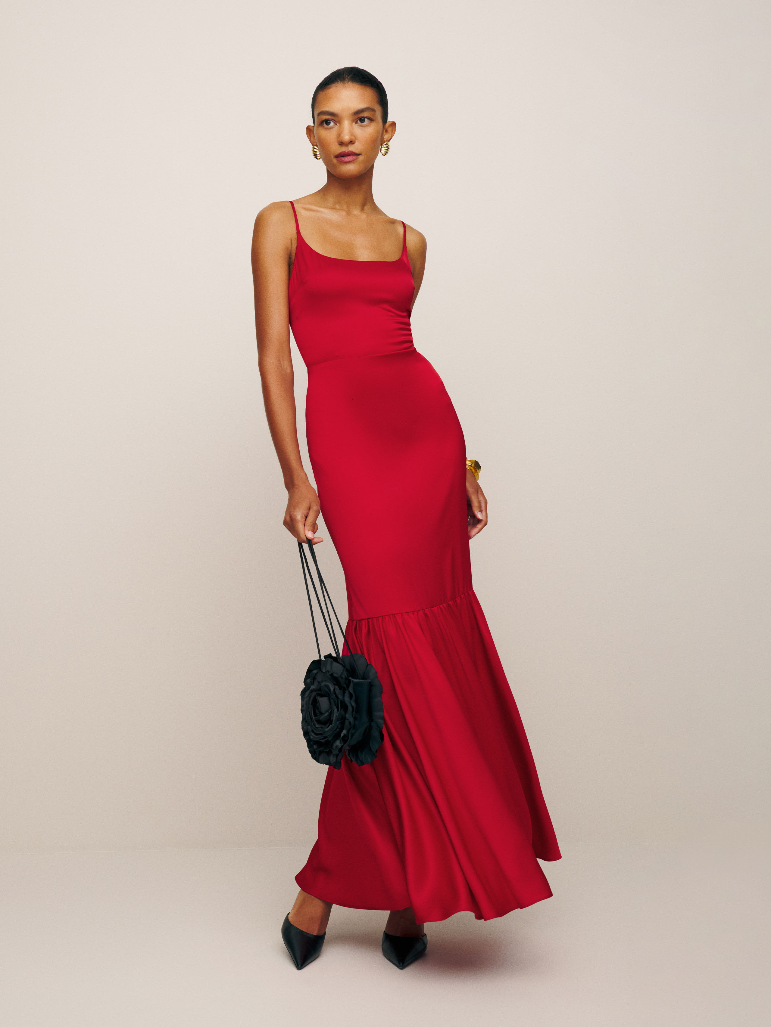 Nasha Satin Dress | Reformation (Global)