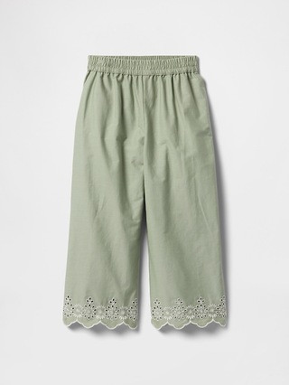 babyGap Poplin Wide-Leg Pull-On Pants | Gap Factory