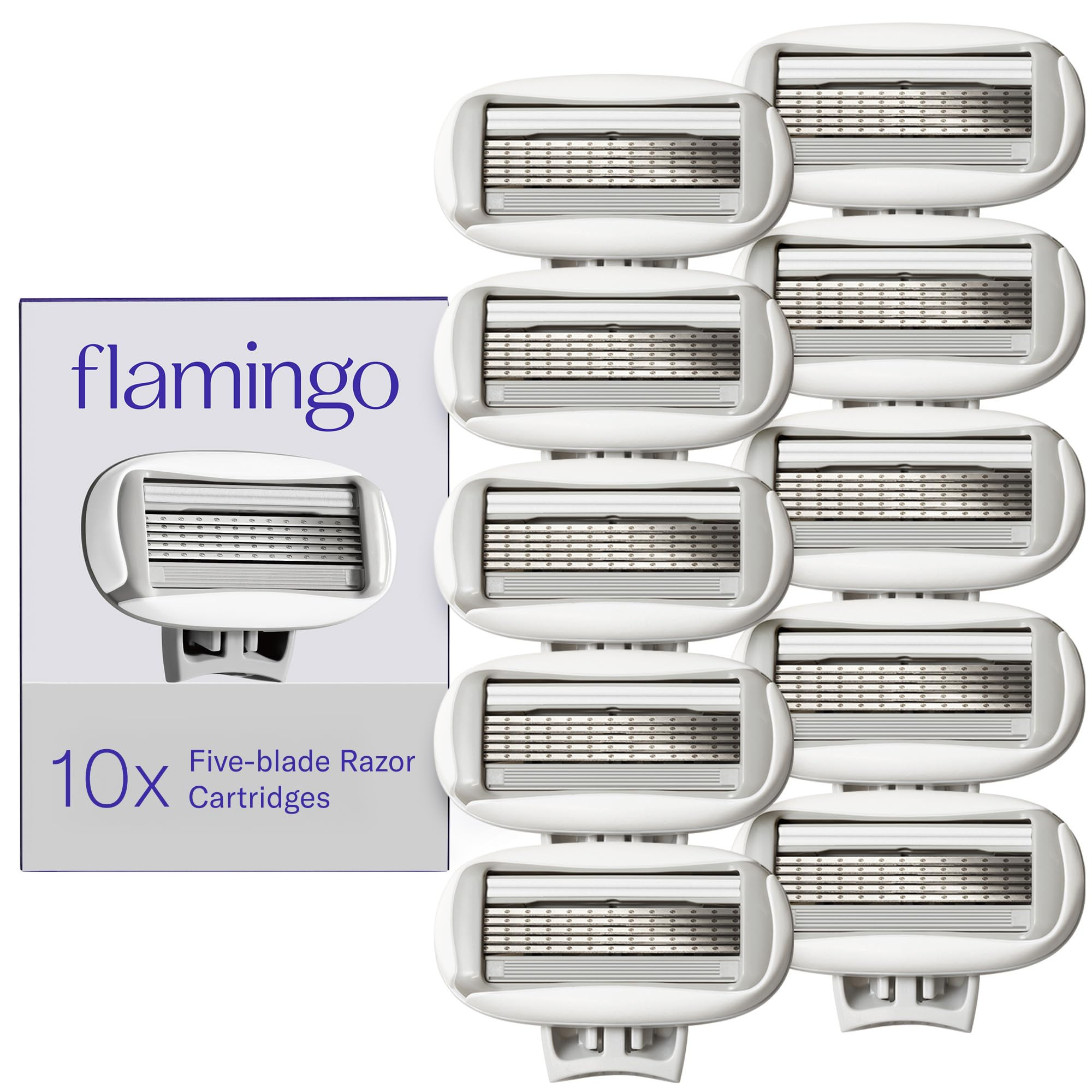 Flamingo Women's Original Razor Blade Refill Cartridges for Women - 10 Count - 5-Blade Shaving Ra... | Amazon (US)