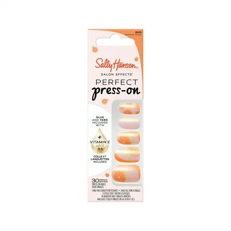 Sally Hansen Salon Effects Perfect Press-On Nails, Sunshine Spritz, Non-Damaging, Easy to Apply | Walmart (US)