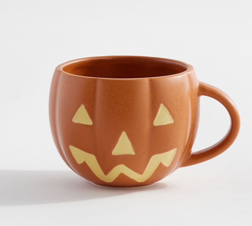 Jack O'Lantern Stoneware Mugs | Pottery Barn (US)