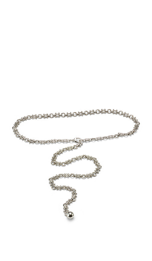 LELET NY Bianka Metal Chain Belt in Rhodium. Size all. | Revolve Clothing (Global)