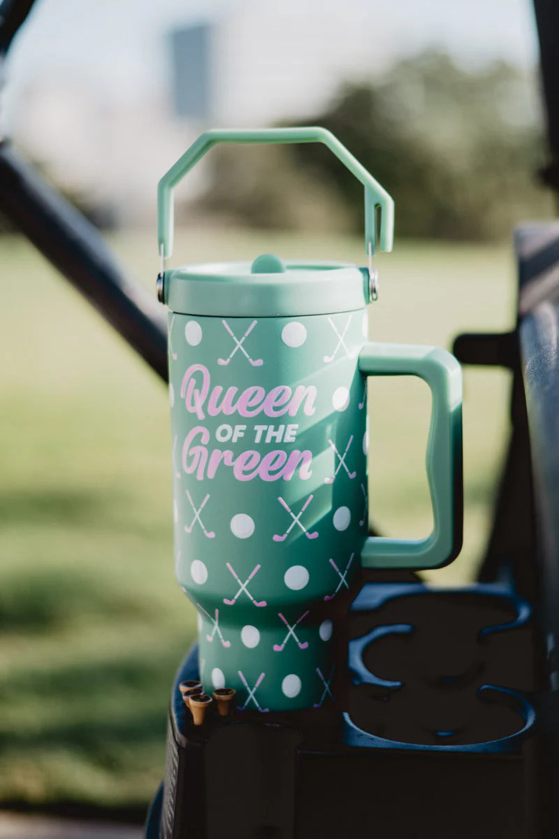 Queen of the Green Golf 38 Oz Tumbler with Lid Handle | Katydid