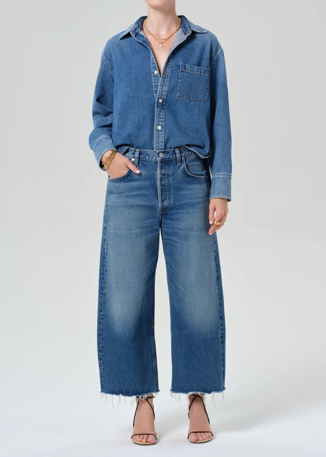 Ayla Raw Hem Crop in Chaya | Citizens of Humanity