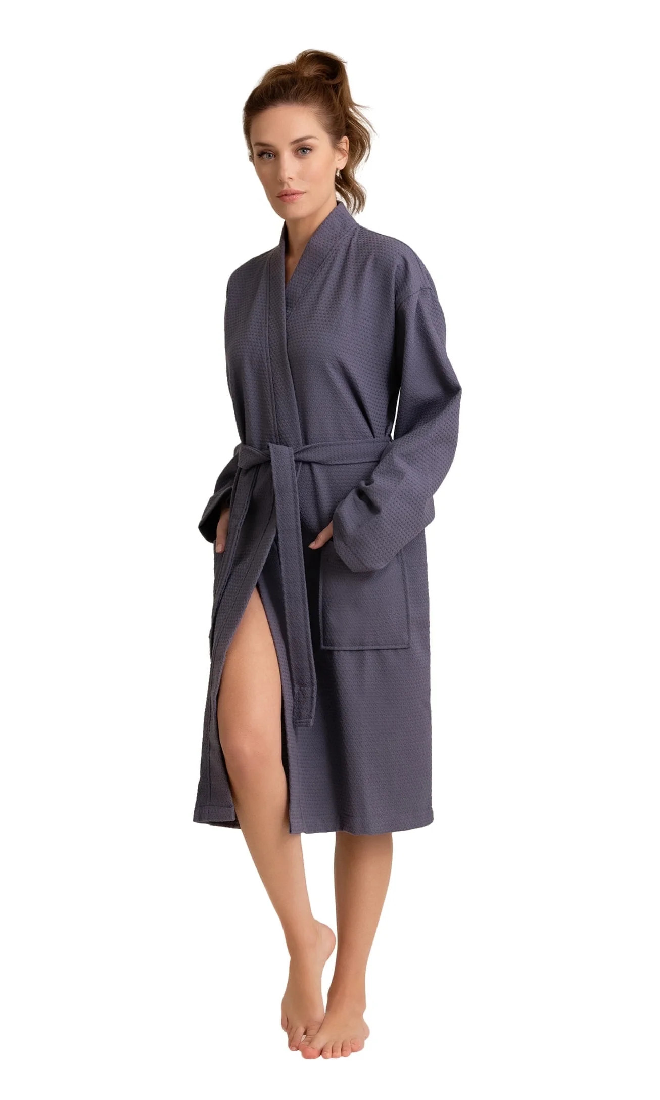 Women’s Long Waffle Robe - Lightweight 100% Cotton | Walmart (US)