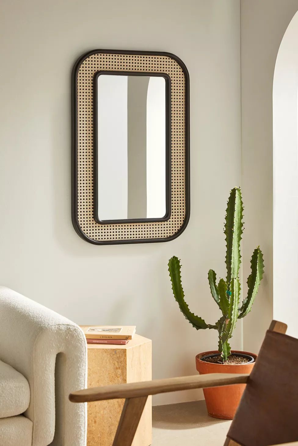 Mabelle Rattan Mirror | Urban Outfitters (US and RoW)