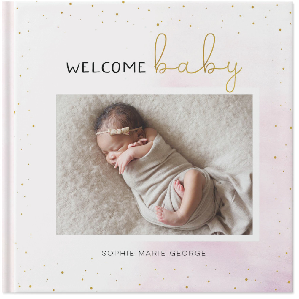 Custom Photo Books: Watercolor Baby Girl 10x10 Matte Hard Cover Standard Layflat Shutterfly | Shutterfly