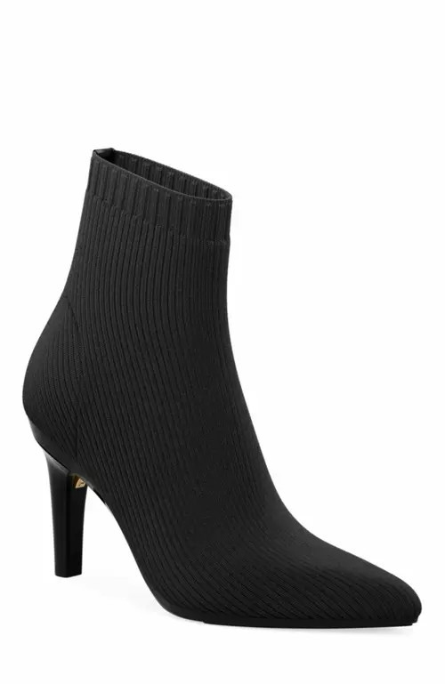 Pashion Footwear The Bootie 4"" Stiletto Heel in Coal Knit at Nordstrom, Size 9.5 | Nordstrom