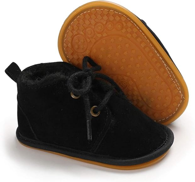 Infant Boots Winter Baby Girl Boy Shoes Rubber Sole Anti-Slip Toddler Snow Warm Prewalker Newborn... | Amazon (US)