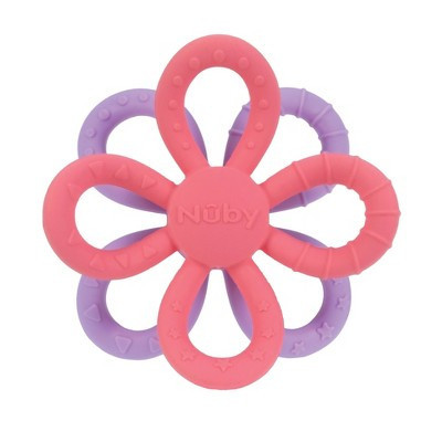 Nuby Geo Silicone Teether - Girl | Target