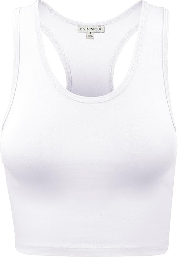Women's Premium Cotton Racerback Lingerie Camisole Tank Basic Crop Tops | Amazon (US)