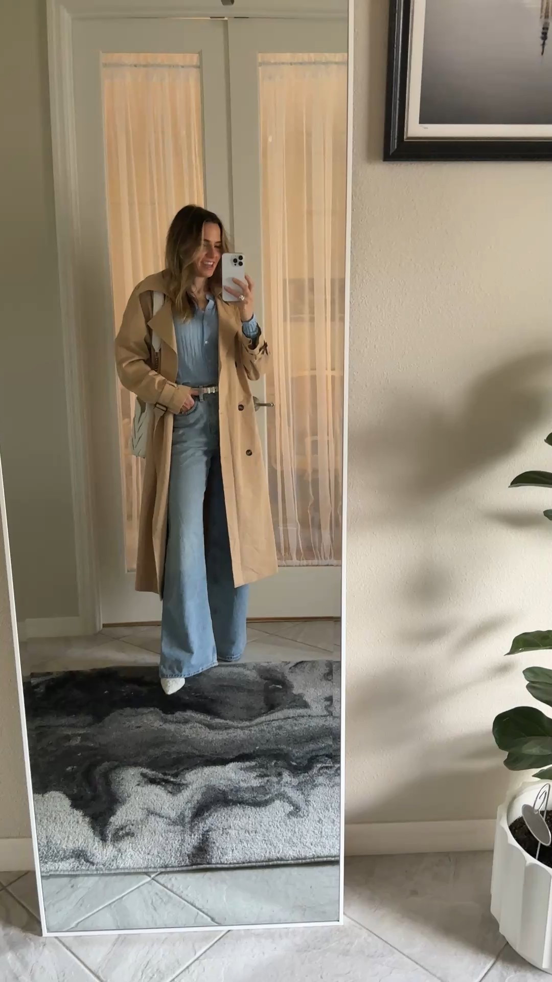 The perfect pre-spring outfit starts with a really good trench coat 🤍
this is one of those closet basics you’ll reach for over and over again - it’s classic, chic, and surprisingly affordable. I styled it with a sky blue sweater (a little spring color pop) and my favorite high waisted wide leg jeans for an fun, elevated look that works now and all season long.

If you’re building a capsule wardrobe or refreshing your spring outfits, a neutral trench coat is such a smart investment. It instantly elevates casual outfits, layers beautifully, and never goes out of style.

Everything is linked here for easy shopping — this is one of those wear-on-repeat spring looks 🌸

Keywords: pre spring outfit, spring outfits, trench coat outfit, affordable trench coat, capsule wardrobe basics, closet staples, spring capsule wardrobe, neutral outfit ideas, everyday outfit, casual chic outfit, jeans and sweater outfit, transitional outfits, spring fashion basics

#LTKootd #LTKgrwm #LTKSeasonal