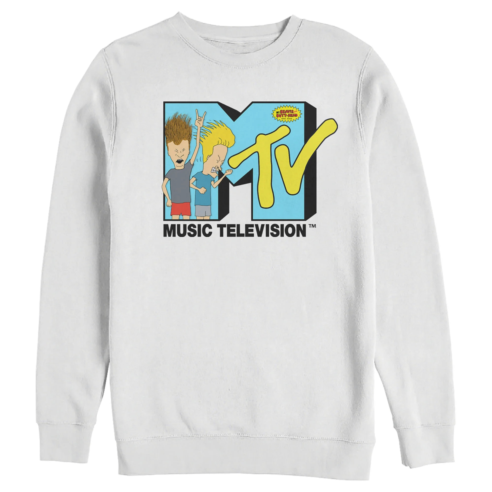 Men's MTV Headbang  Sweatshirt White 2X Large | Walmart (US)