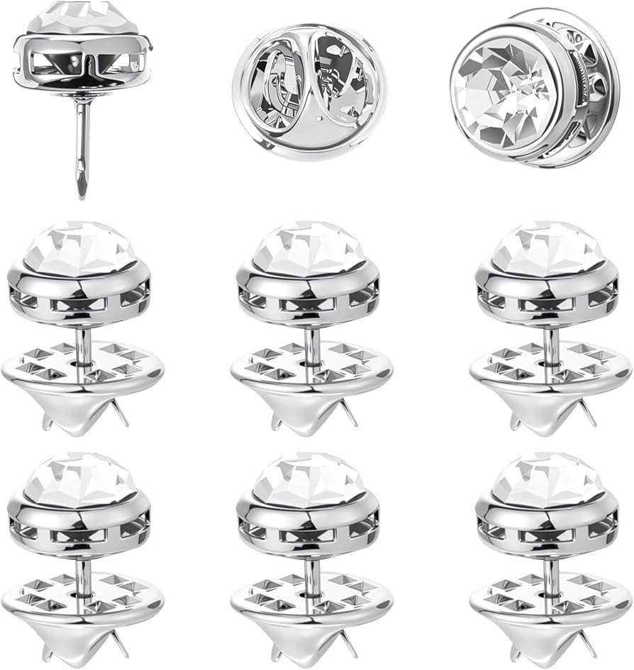 10mm Mini No Sew Crystal Buttons,6 Pcs Buttons for Clothes Rhinestone Button for Clothing Anti Ex... | Amazon (US)