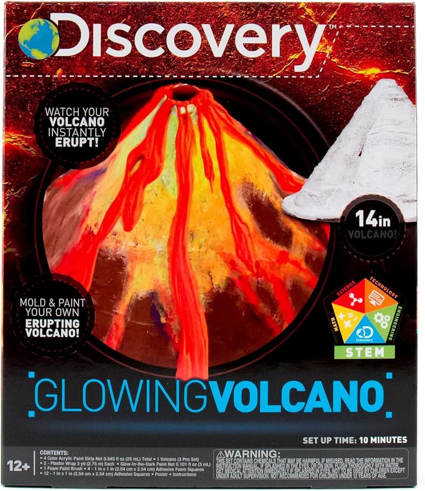 Discovery Kids Build & Color Your Own Glowing Volcano by Horizon Group USA, Great Stem Science Ki... | Amazon (US)