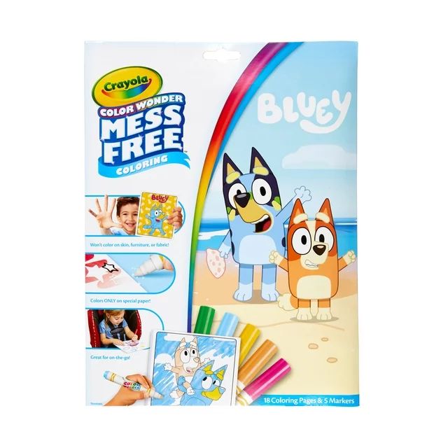 Crayola Color Wonder Mess Free Bluey Coloring Set, 18 Pgs, Mess Free Coloring, Beginner Unisex Ch... | Walmart (US)