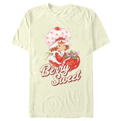 Men's Strawberry Shortcake Berry Sweet Gift  T-Shirt - Beige - Small | Target