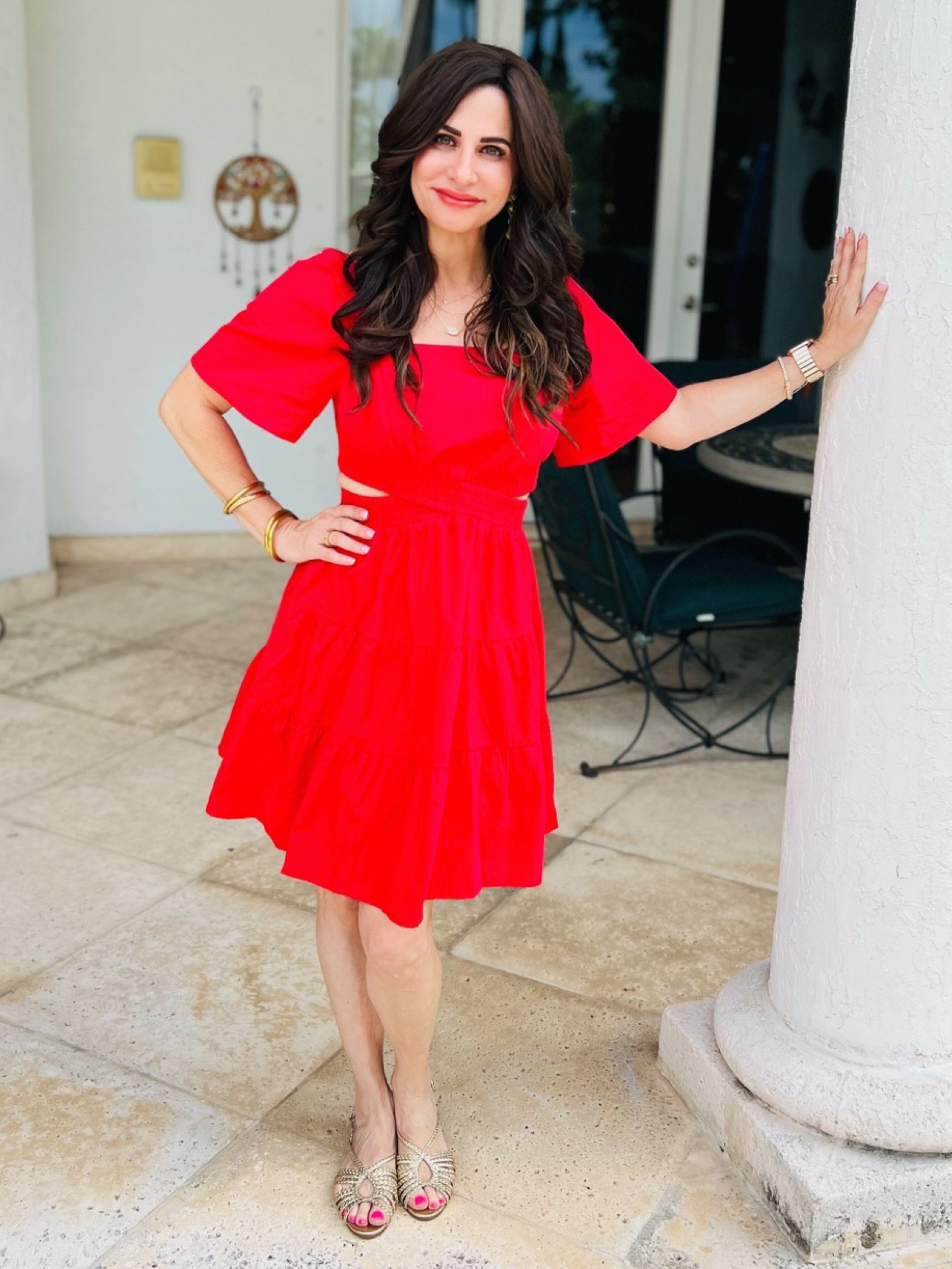 This red dress is perfect for everyday even perfect for the 4th of July. 
Wearing a sm 

#LTKunder50 #LTKstyletip #LTKSeasonal