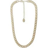 Time and Tru Women's Gold Tone Chunky Curb Chain Necklace 17" with Extender | Walmart (US)