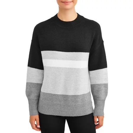 Time and Tru Women's Mock Neck Tunic Sweater | Walmart (US)