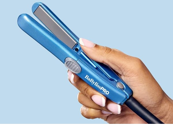 BaBylissPRO Nano Titanium Mini Flat Iron Hair Straightener, 0.5" Hair Straightener Iron for Touch... | Amazon (US)