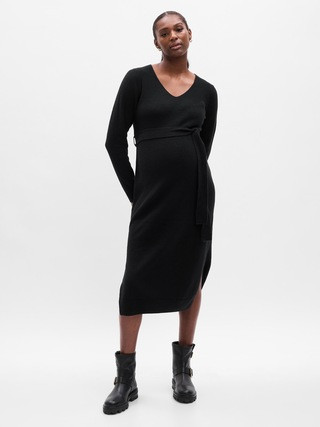 Maternity Belted Midi Sweater Dress | Gap (US)