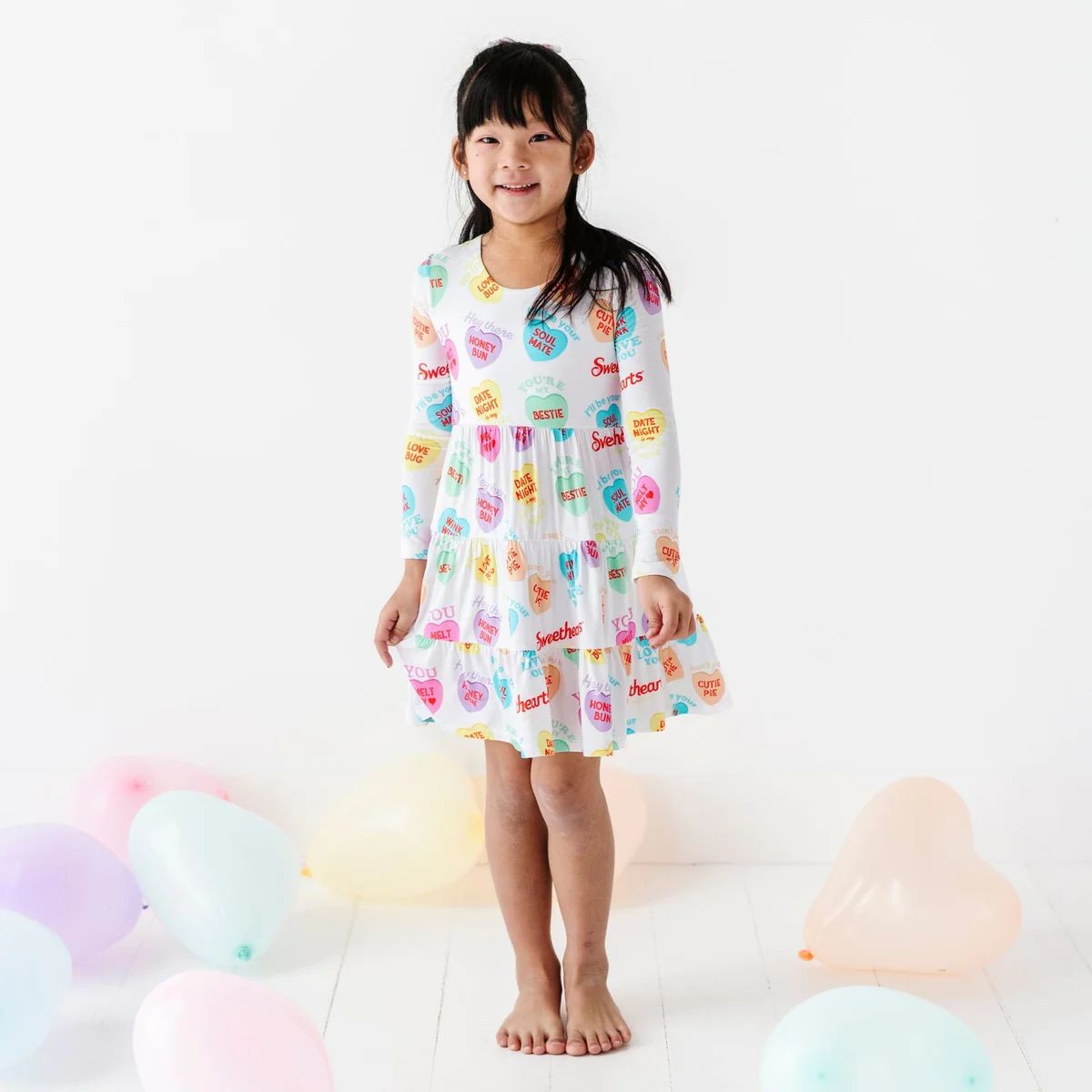 Sweethearts® Colorful Candy Hearts Girls Dress & Shorts Set | Bums & Roses