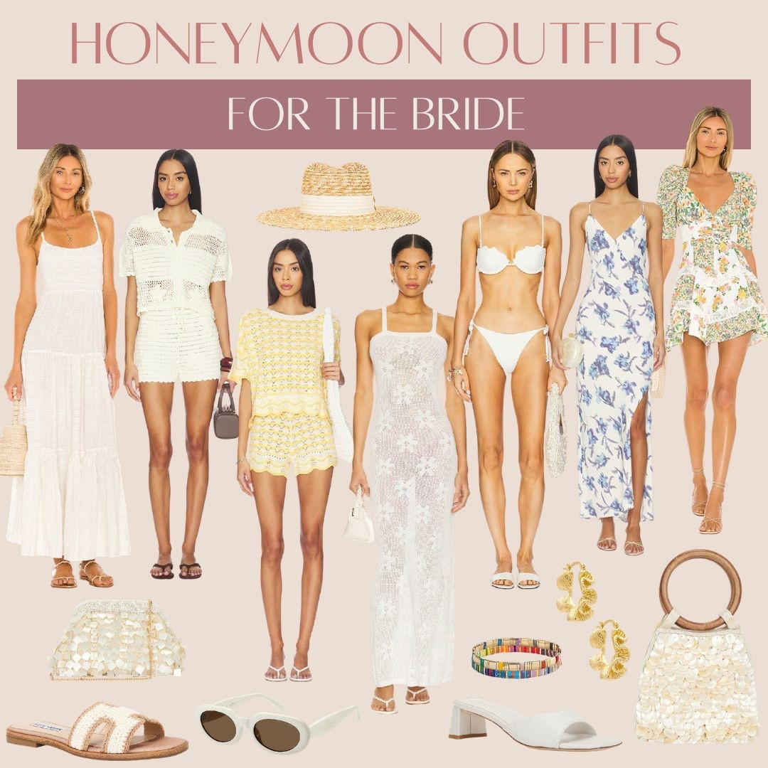 Honeymoon outfits for the Bride! #honeymoon #bride #wedding #whitedress #beachoutfits #vacation #brideoutfits #accessories #vacationoutfits 

#LTKWedding #LTKSwim #LTKootd