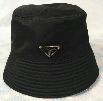 New Prada Black Bucket Hat Beach Cap Casual Style Unisex | eBay US