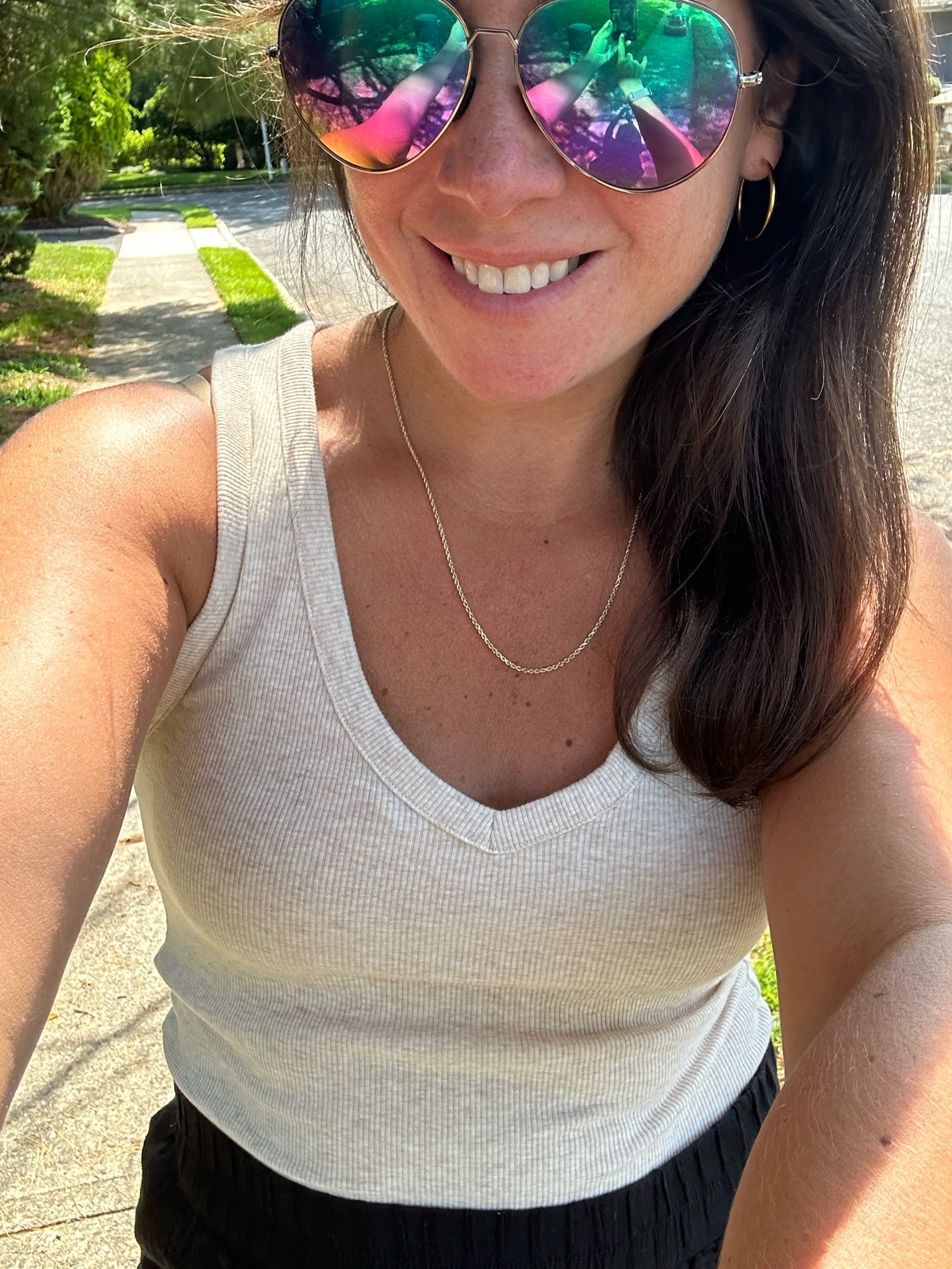 This tank is perfection! 

So perfect that I brought it home in two colors.

Wearing a size small.

#LTKmomlife #LTKOver40 #LTKPetite