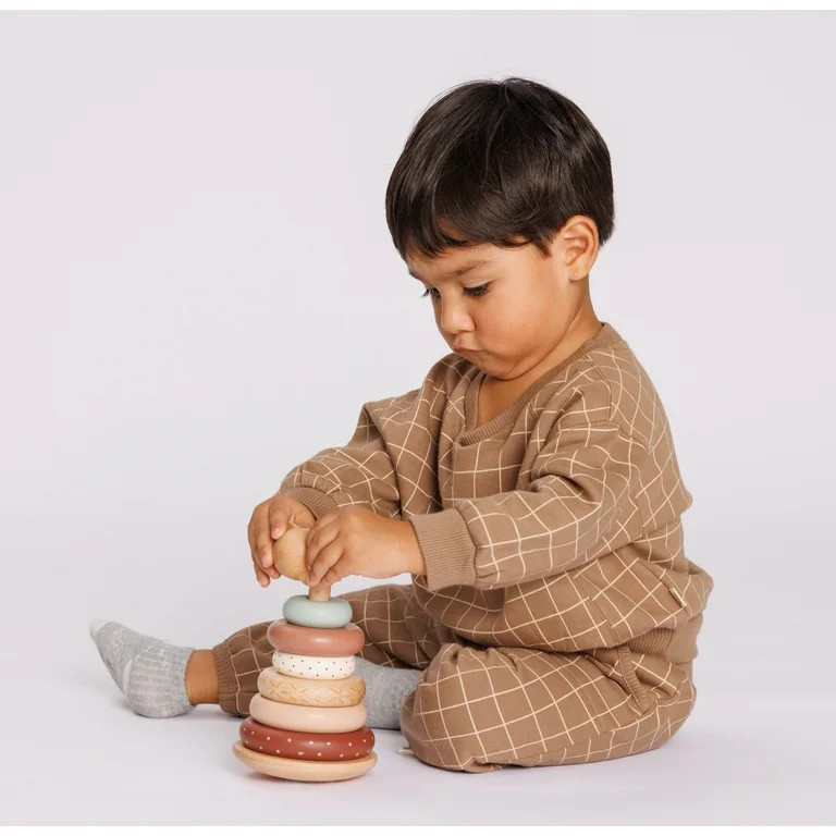 easy-peasy Baby Terry Cloth Sweatshirt and Sweatpants Outfit Set, 2-Piece, Sizes 0-24M | Walmart (US)